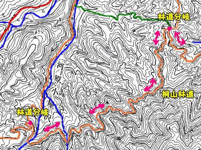 芭蕉滝探索遡行記地図2